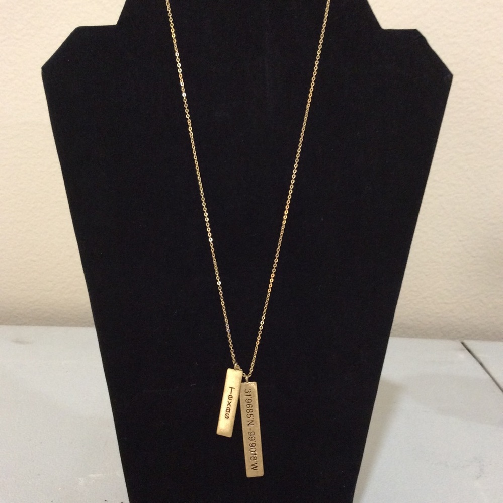 Texas Coordinates necklace